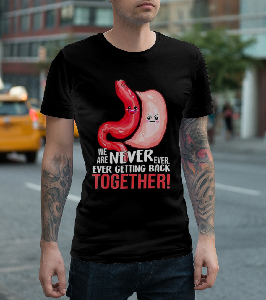 We Are Never Ever Ever Getting Back Together Angry Stomach And Intestine T-Shirt