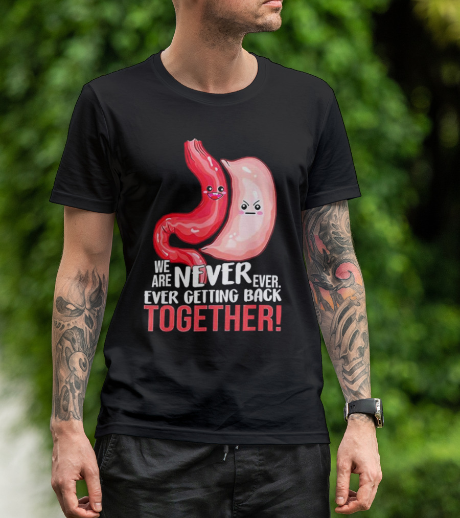 We Are Never Ever Ever Getting Back Together Angry Stomach And Intestine T-Shirt
