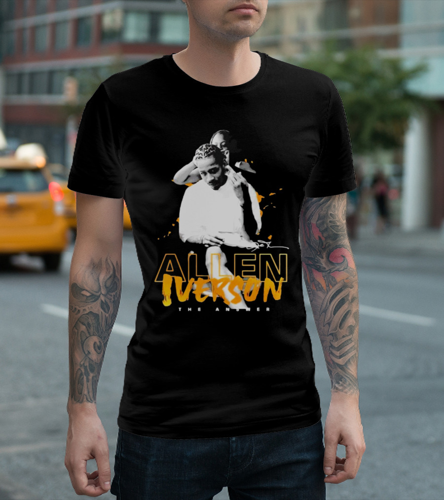 Allen Iverson The Answer Philadelphia 76ers Braided by His Mom Signature T-Shirt