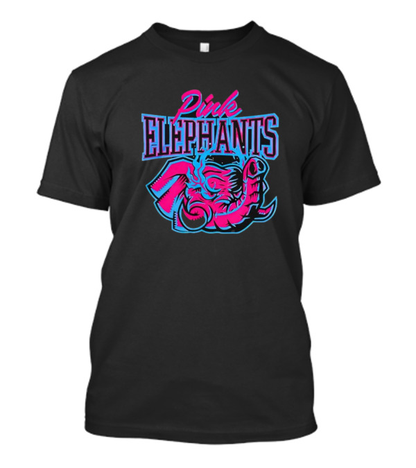 Pink Elephants Neon Retro T-Shirt