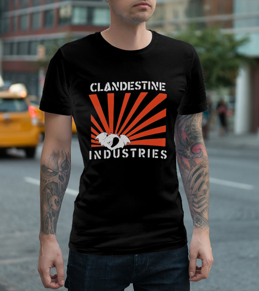 Clandestine Industries Bat Wings Sunburst T-Shirt
