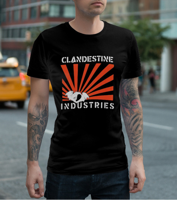 Clandestine Industries Bat Wings Sunburst T-Shirt
