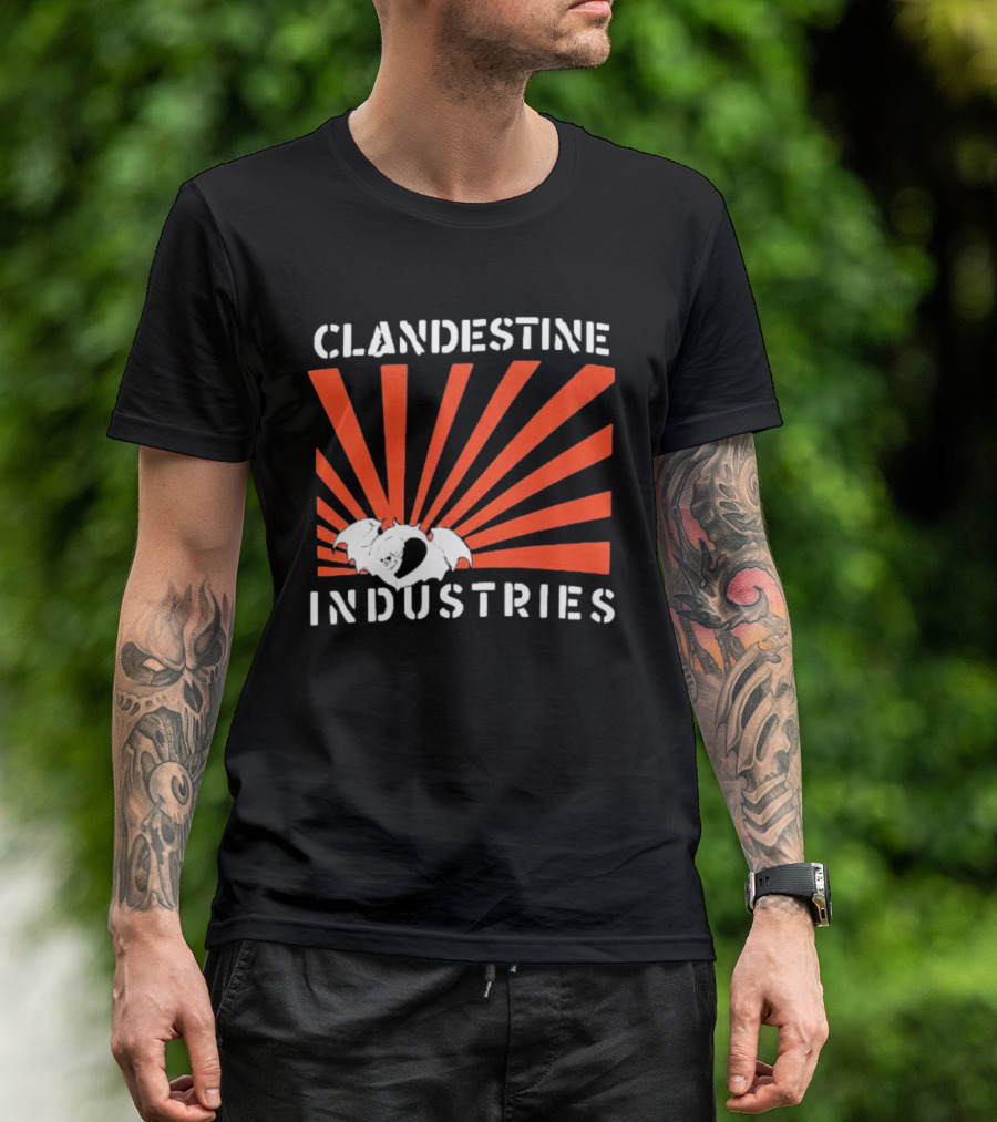 Clandestine Industries Bat Wings Sunburst T-Shirt