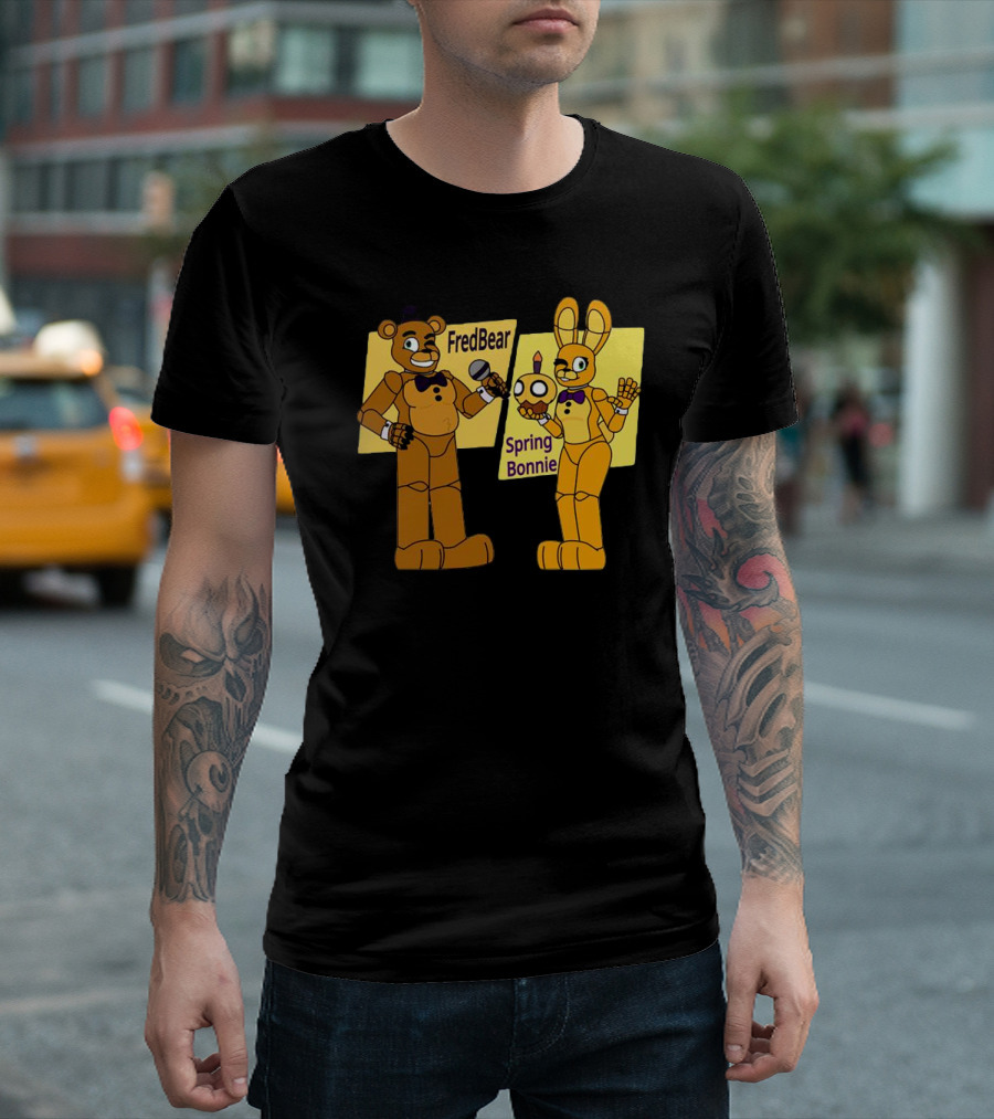 FredBear and Springbonnie Animatronic Duo from Five Nights at Freddy's T-Shirt