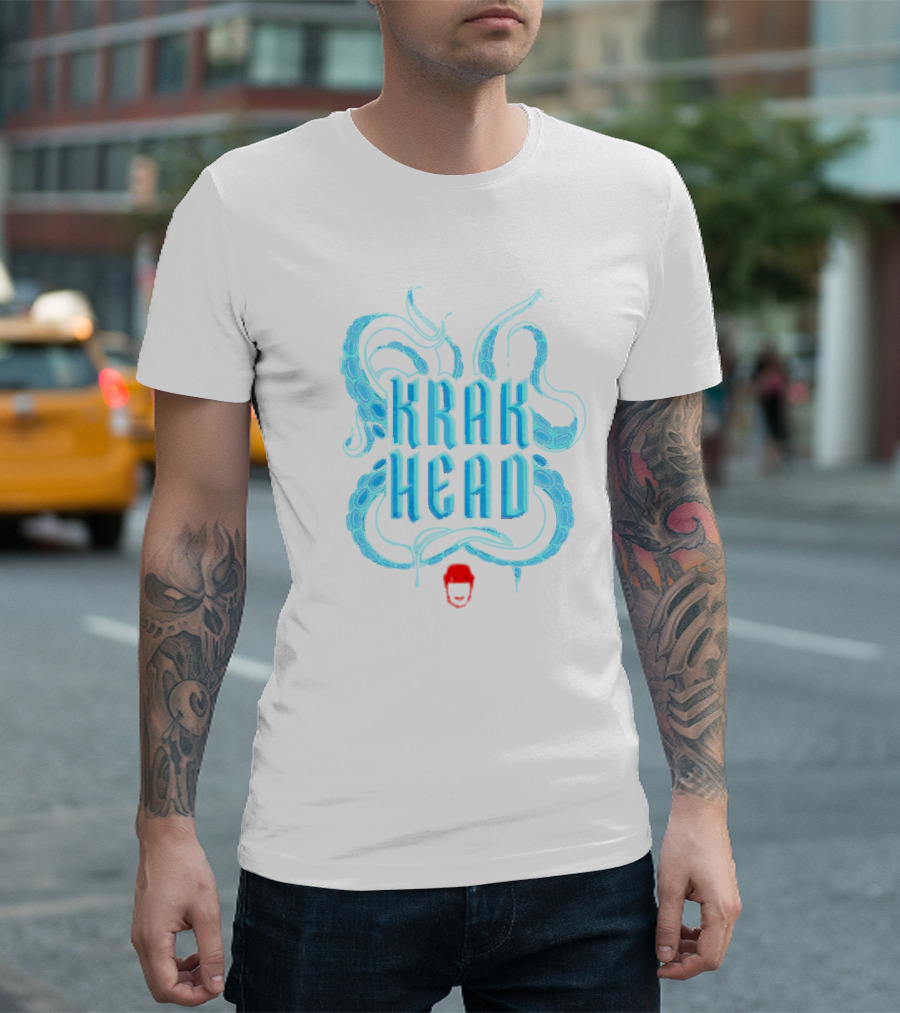 Krak Head Kraken Tentacles And Face T-Shirt