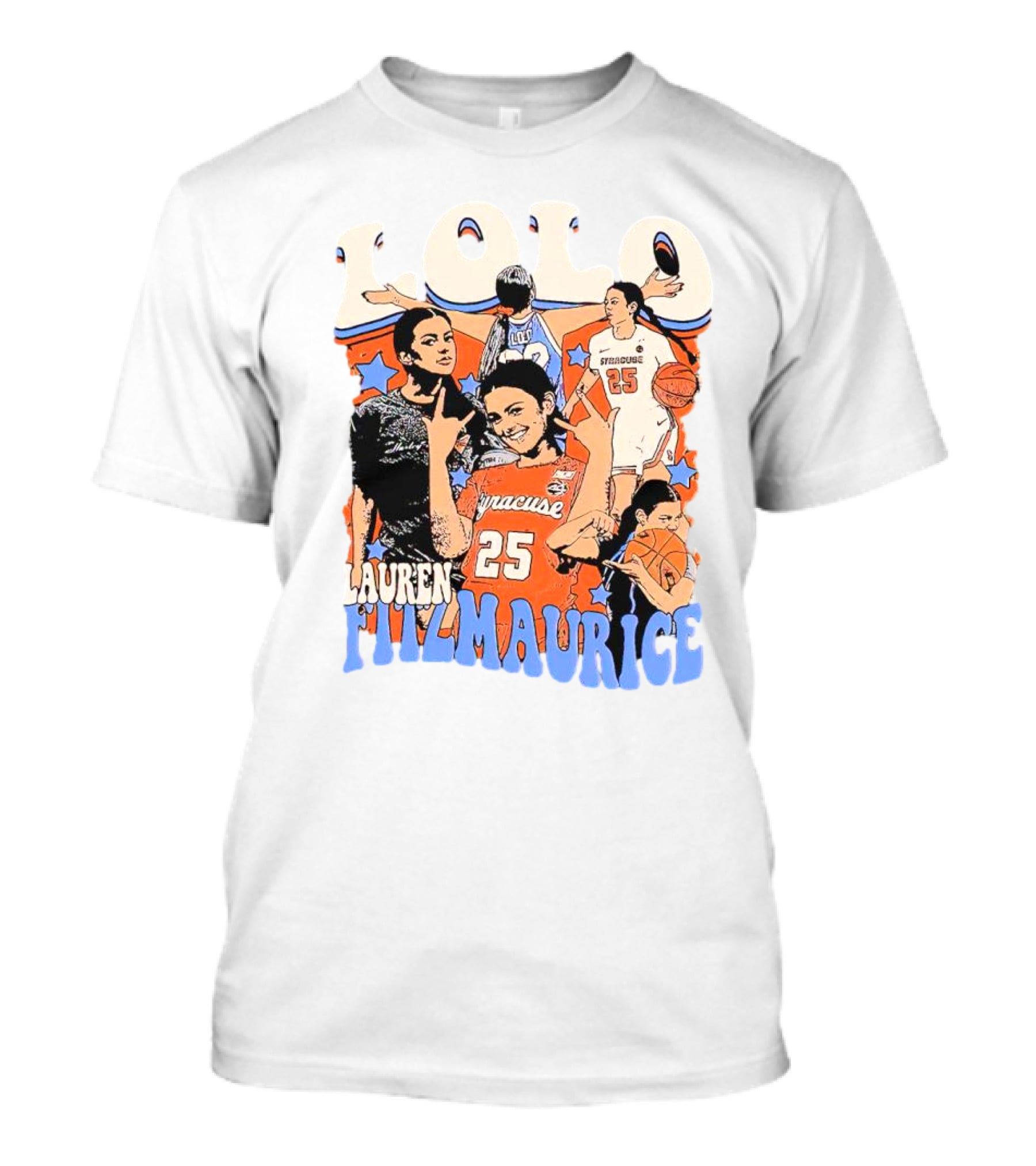 LOLO Lauren Fitzmaurice Syracuse 25 Basketball Vintage T-Shirt