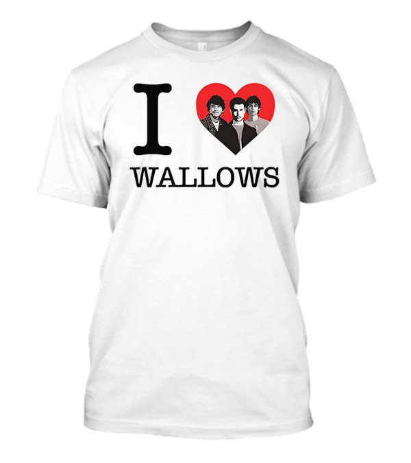 I Love Wallows Band Trio Red Heart T-Shirt