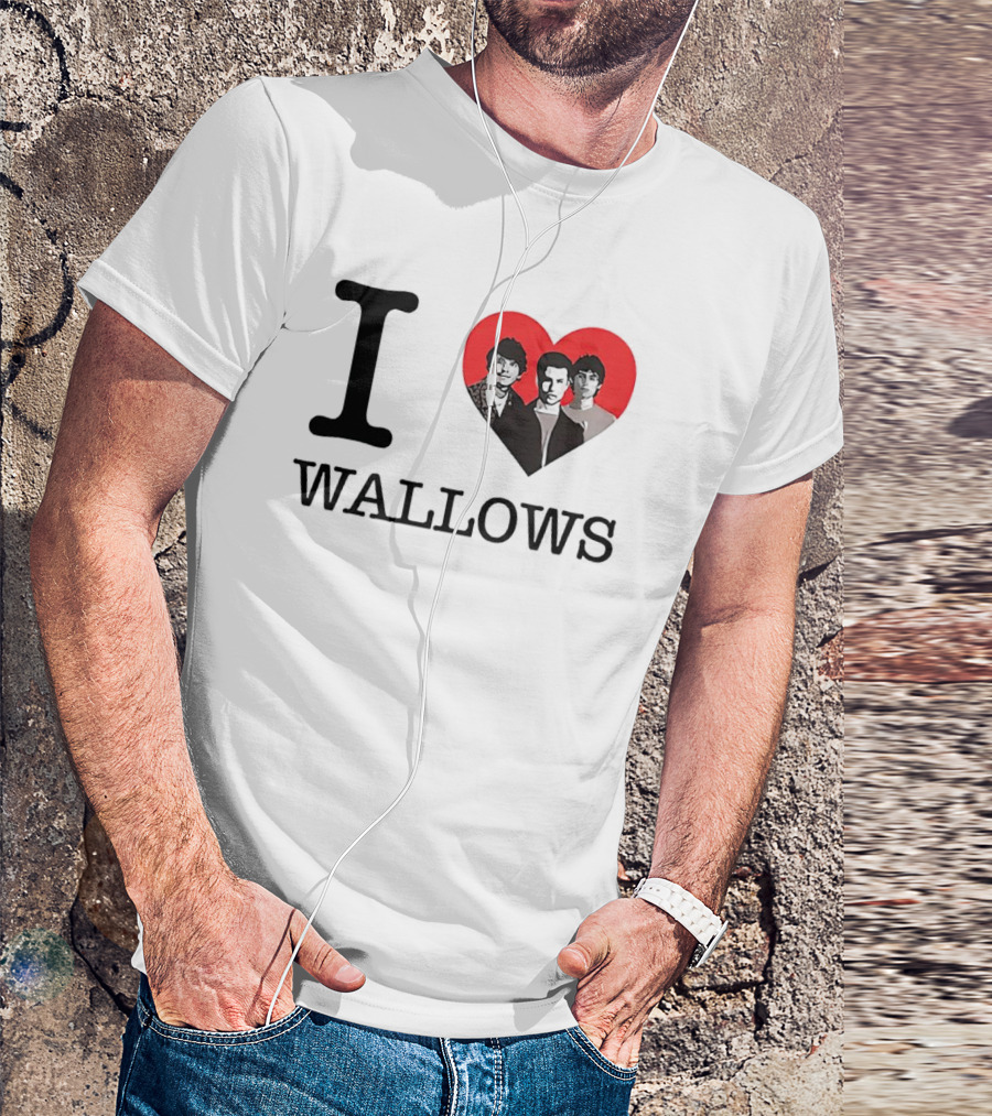 I Love Wallows Band Trio Red Heart T-Shirt