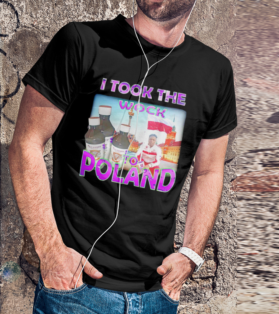 I Took The Wock To Poland Men's Shirt Scenic Polish Cityscape And Cough Syrup Bottles T-Shirt