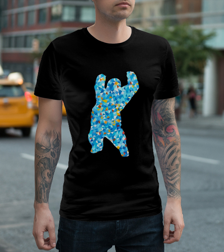 Monster Madness Polygon Pattern Style Gorilla Shape T-Shirt