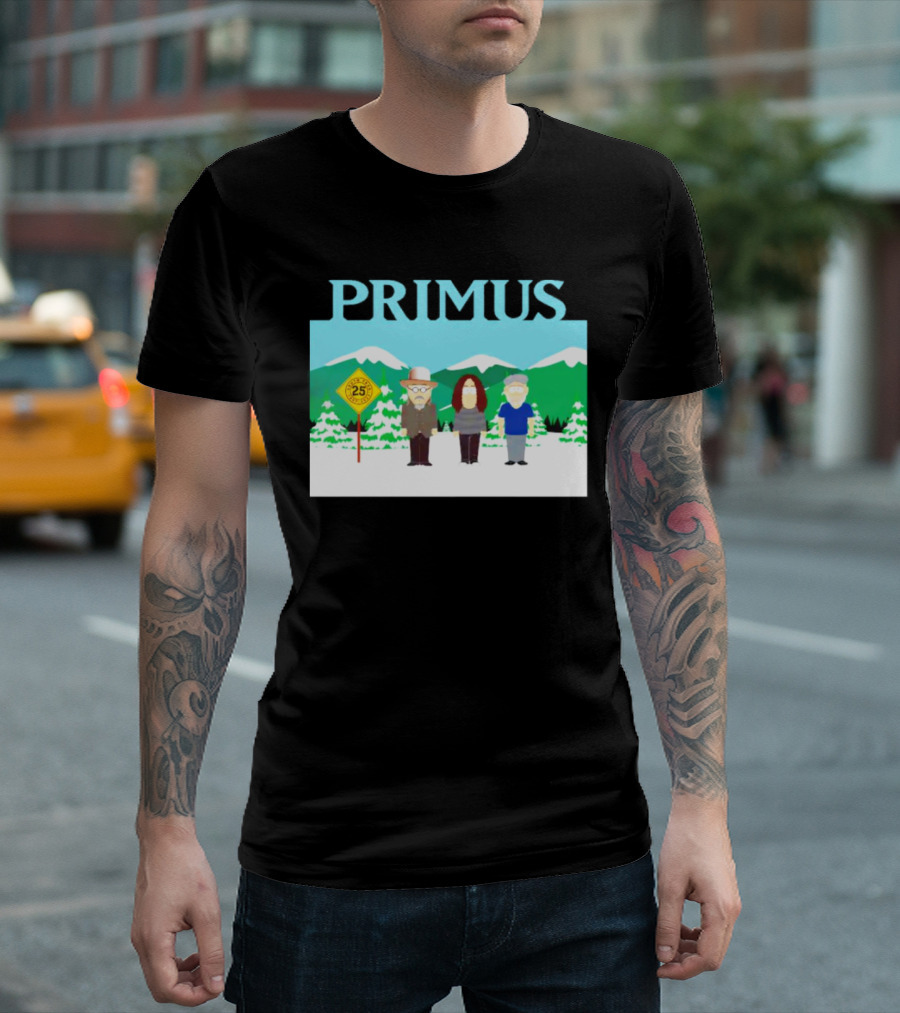 Primus 25 Years South Park Winter Scene T-Shirt
