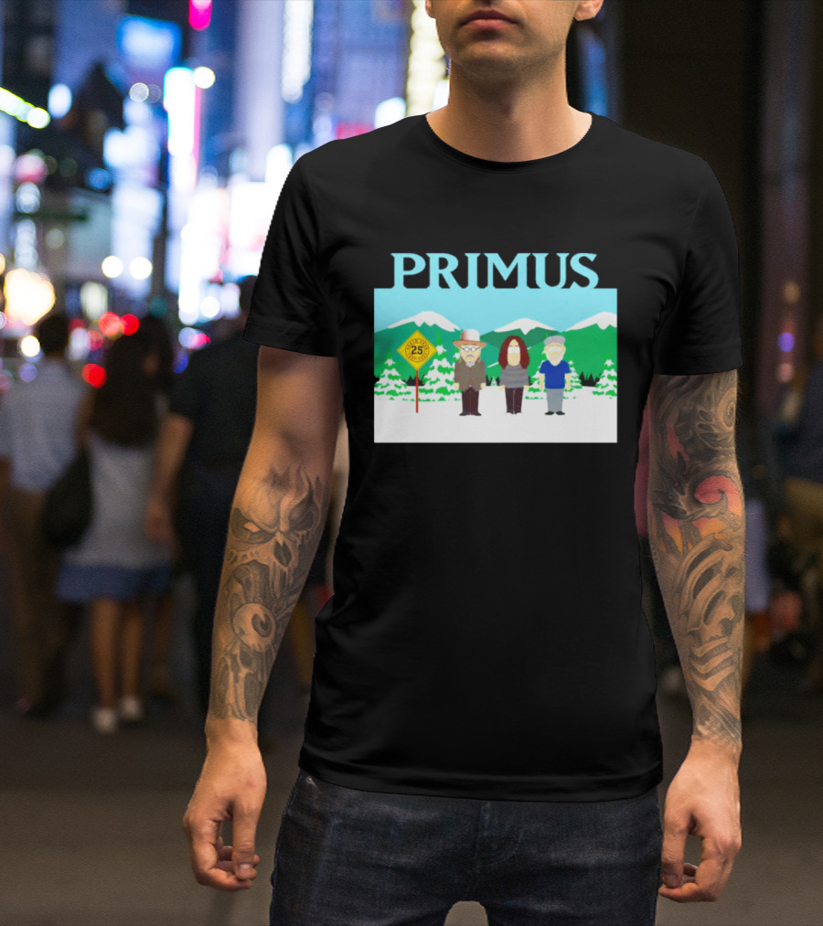 Primus 25 Years South Park Winter Scene T-Shirt