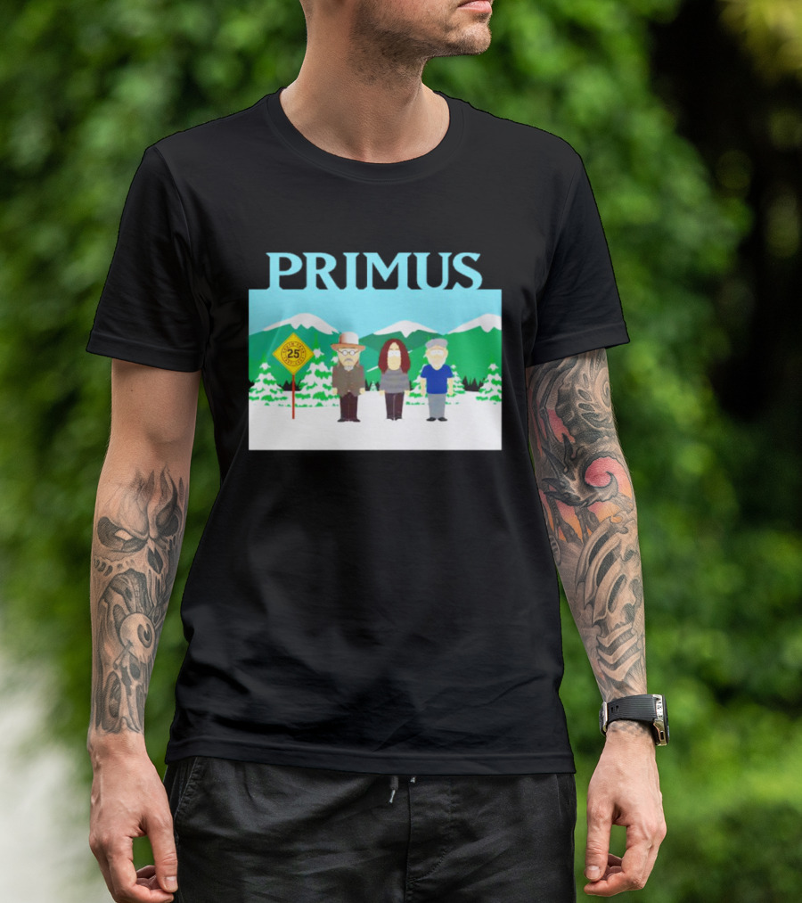 Primus 25 Years South Park Winter Scene T-Shirt