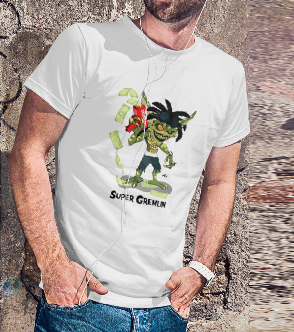 Sniper Gang Super Gremlin Cartoon With Cash And Red Gun T-Shirt