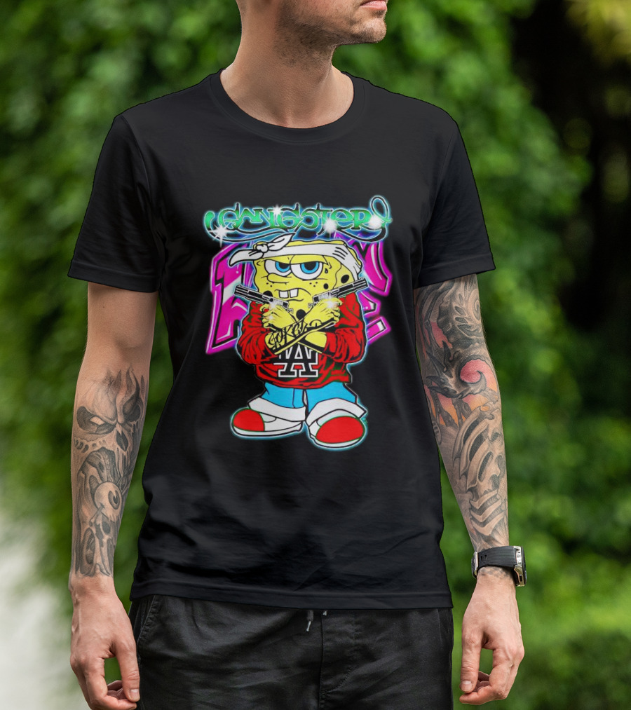 Gangster SpongeBob LA Crossed Arms T-Shirt