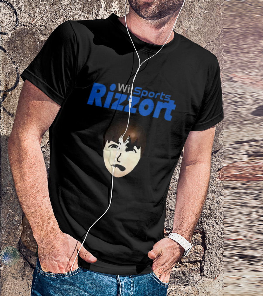 Wii Sports Rizzort Meme Gaming Parody With Character Face T-Shirt