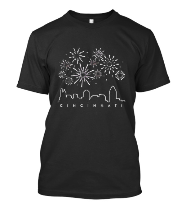 Cincinnati Skyline Fireworks T-Shirt