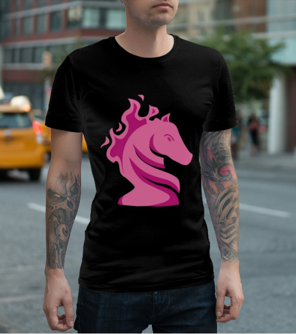 Gotham Knights Chess Symbolic Flaming Horse T-Shirt