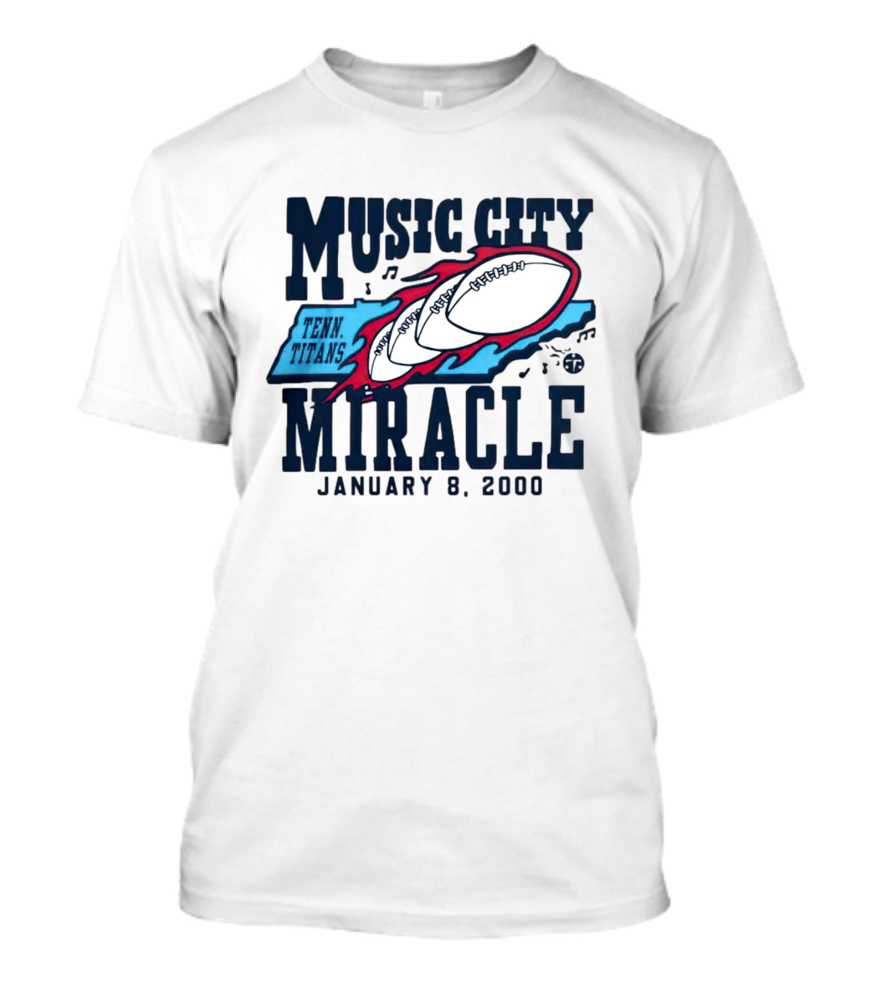Music City Miracle Tennessee Titans January 8 2000 T-Shirt