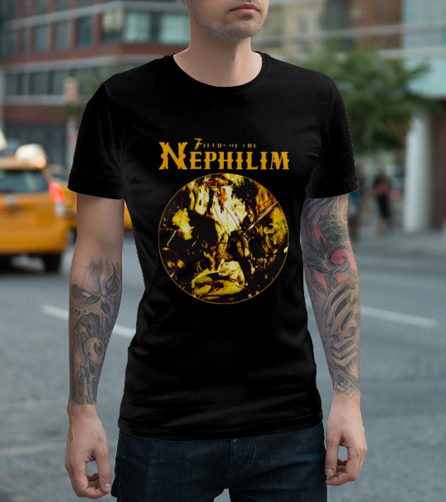 Fields of the Nephilim Elizium Abstract Circle T-Shirt