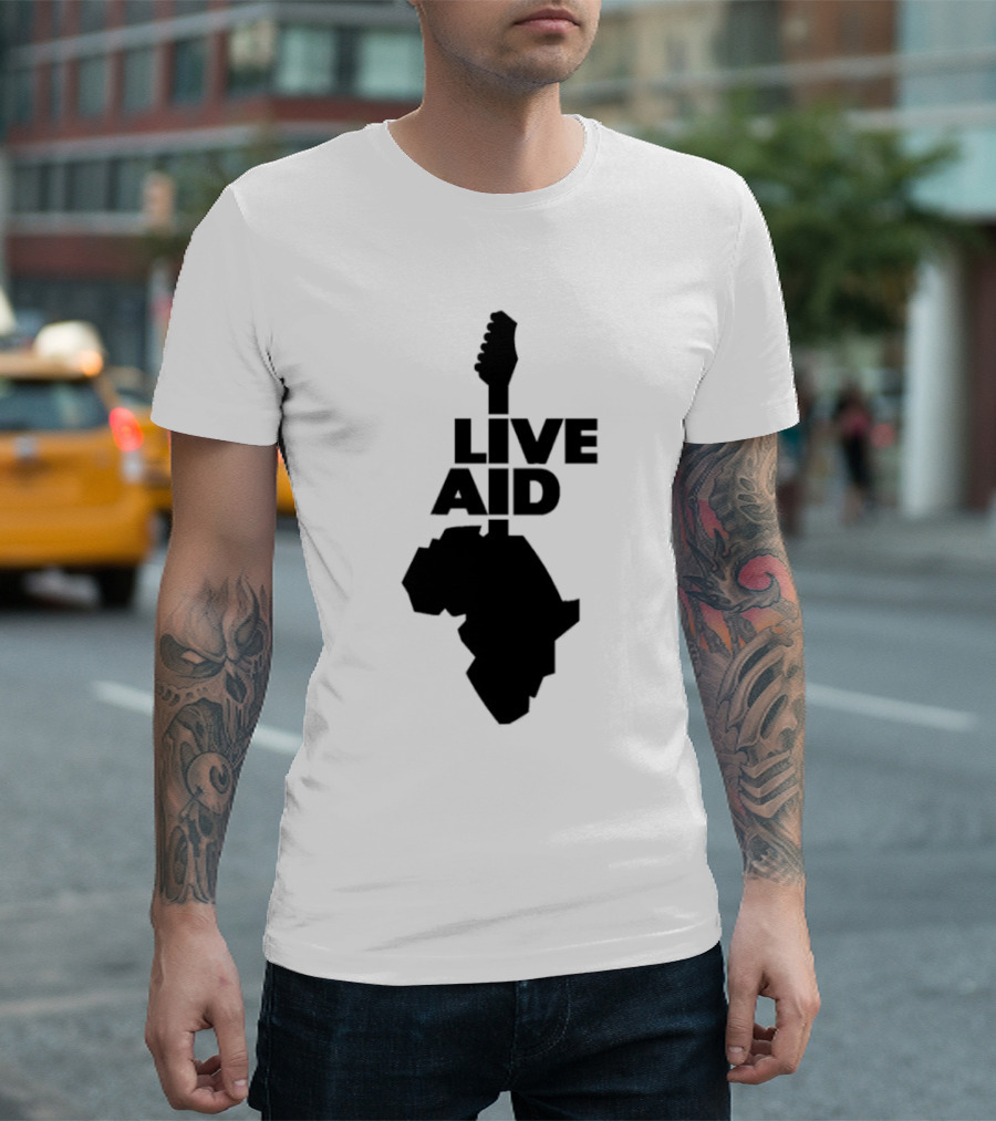 Live Aid Guitar Africa T-Shirt