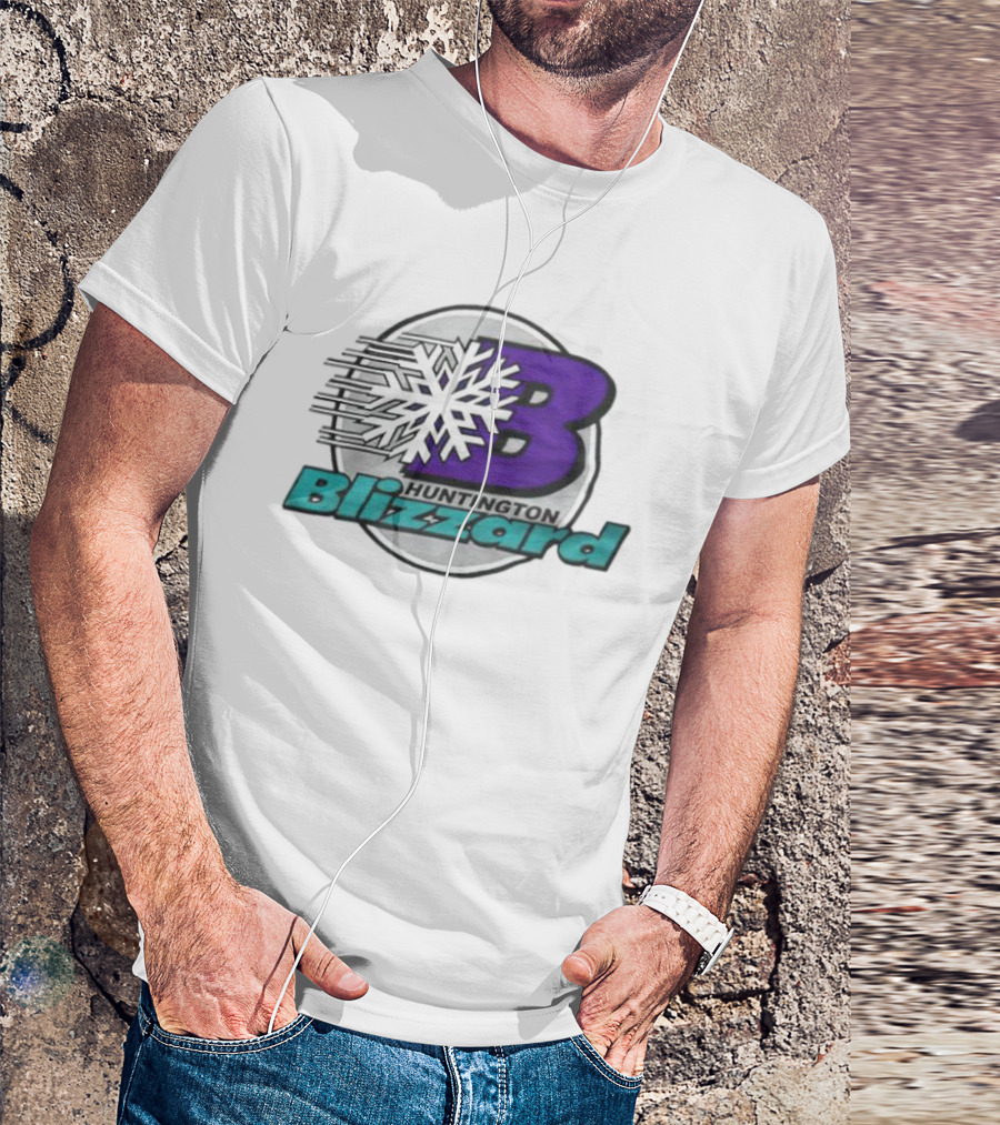Huntington Blizzard Snowflake Logo Bold Letter B T-Shirt