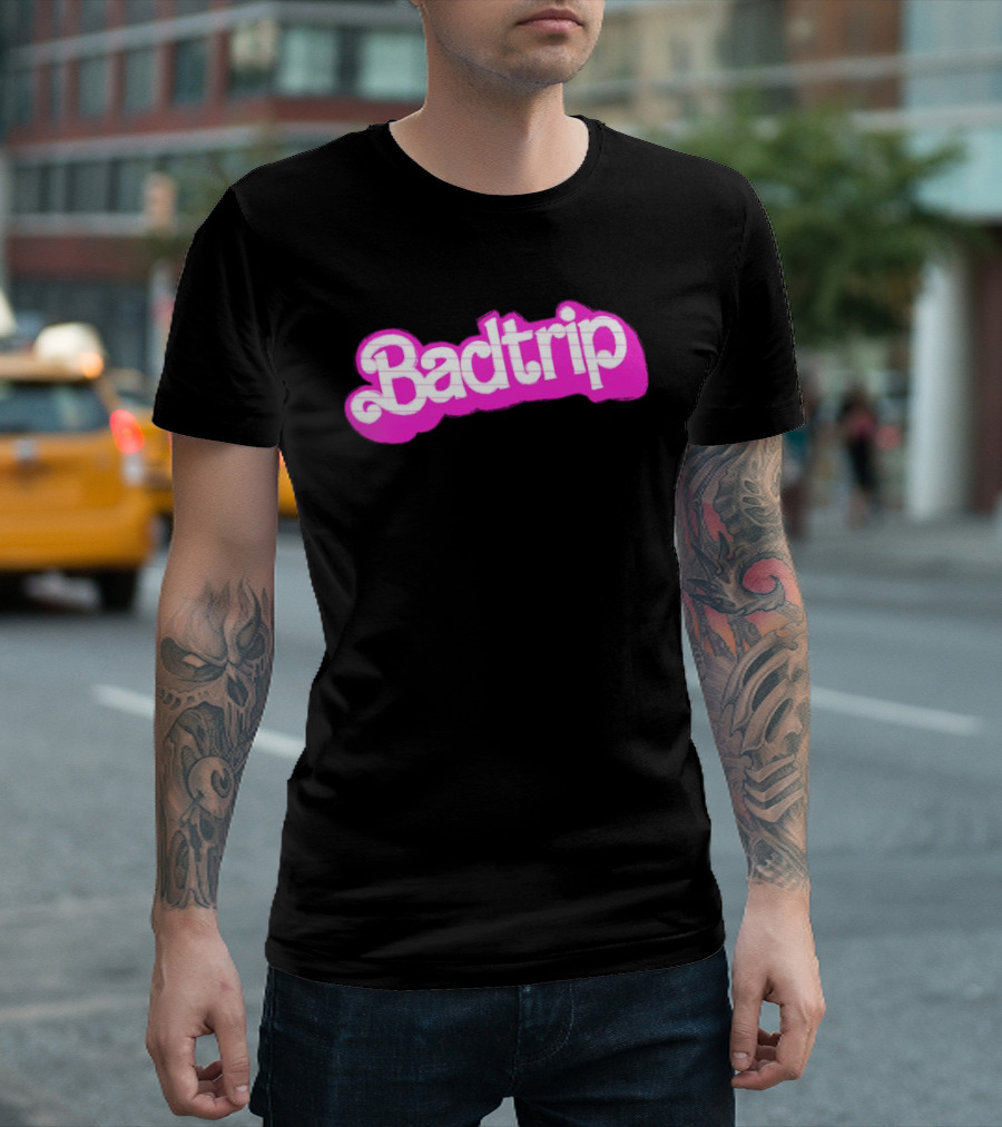 Linya-Linya Badtrip Pink Bubble Text T-Shirt