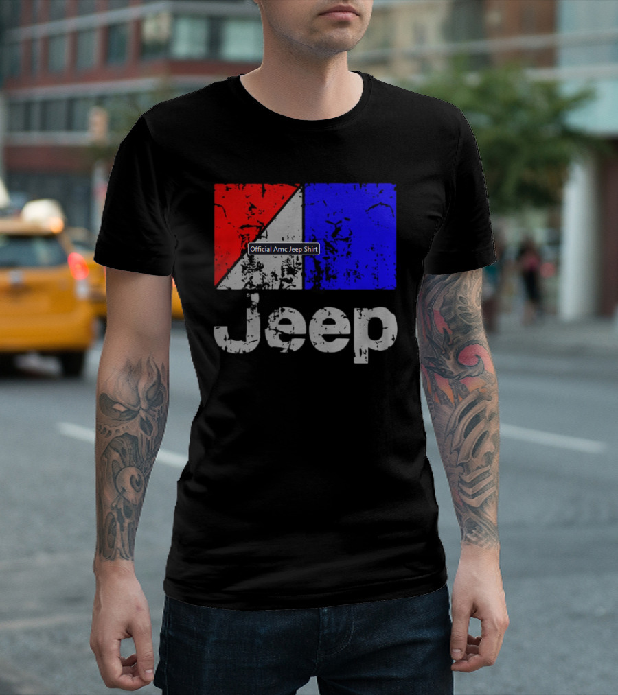 AMC Jeep Red Blue T-Shirt