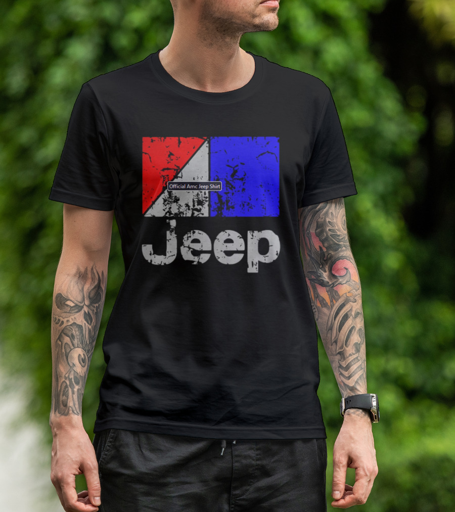 AMC Jeep Red Blue T-Shirt
