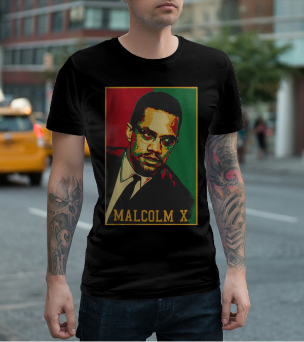 Malcolm X Red Green Black T-Shirt
