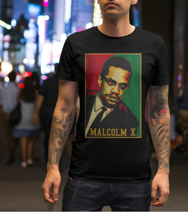 Malcolm X Red Green Black T-Shirt