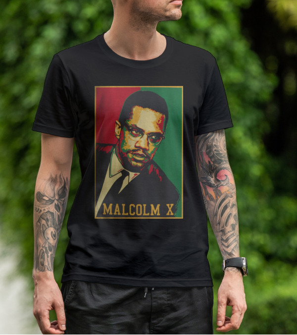 Malcolm X Red Green Black T-Shirt