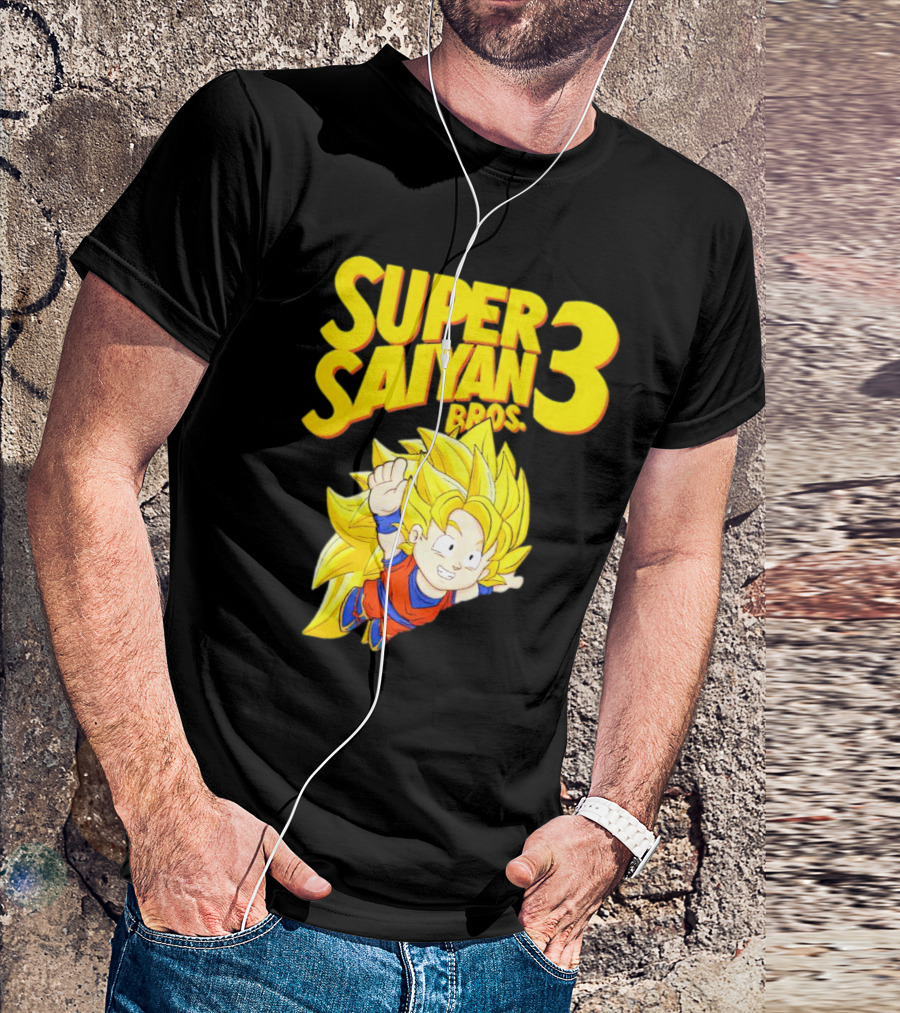 Super Saiyan 3 Bros Vintage Gaming Fusion T-Shirt