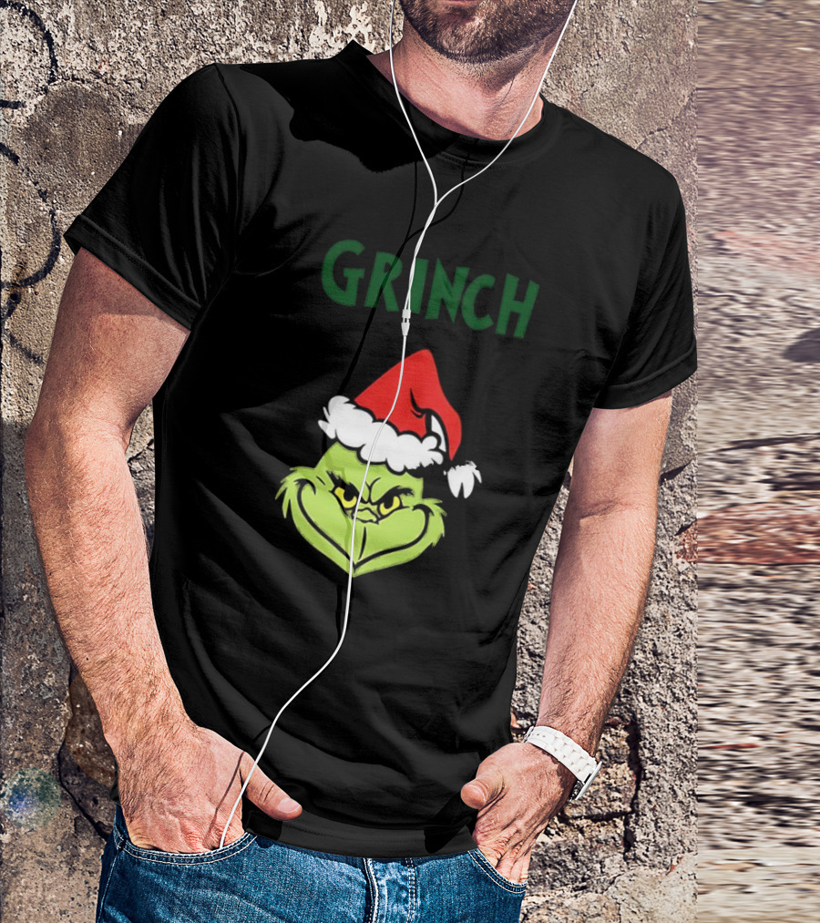 The Grinch Santa Hat Christmas T-Shirt