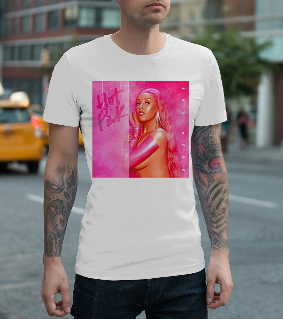 Doja Cat Hot Pink Album Cover Art Men’s T-Shirt