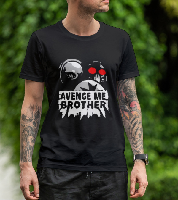 Avenge Me Brother Space Skull Red Eyes Iconic T-Shirt