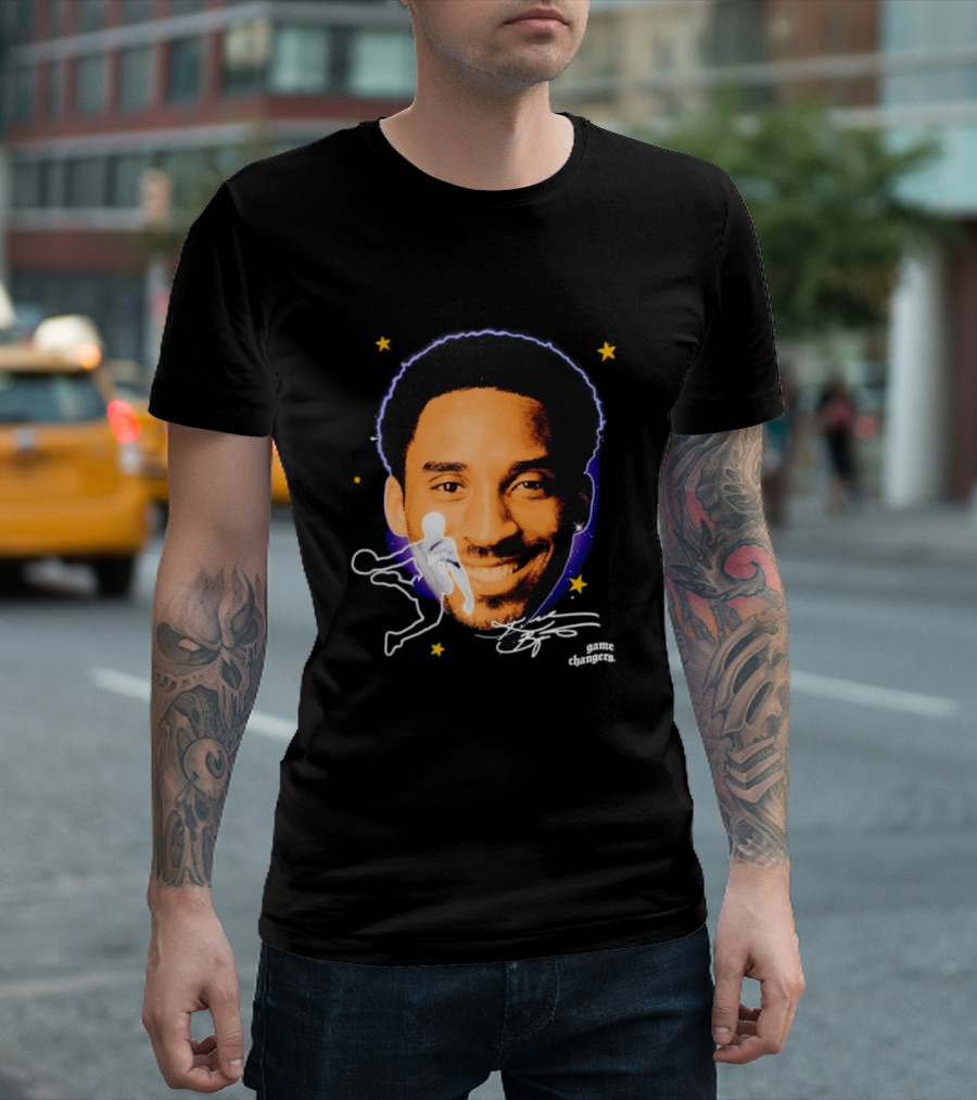 Kobe Bryant Game Changers Starry Big Face T-Shirt