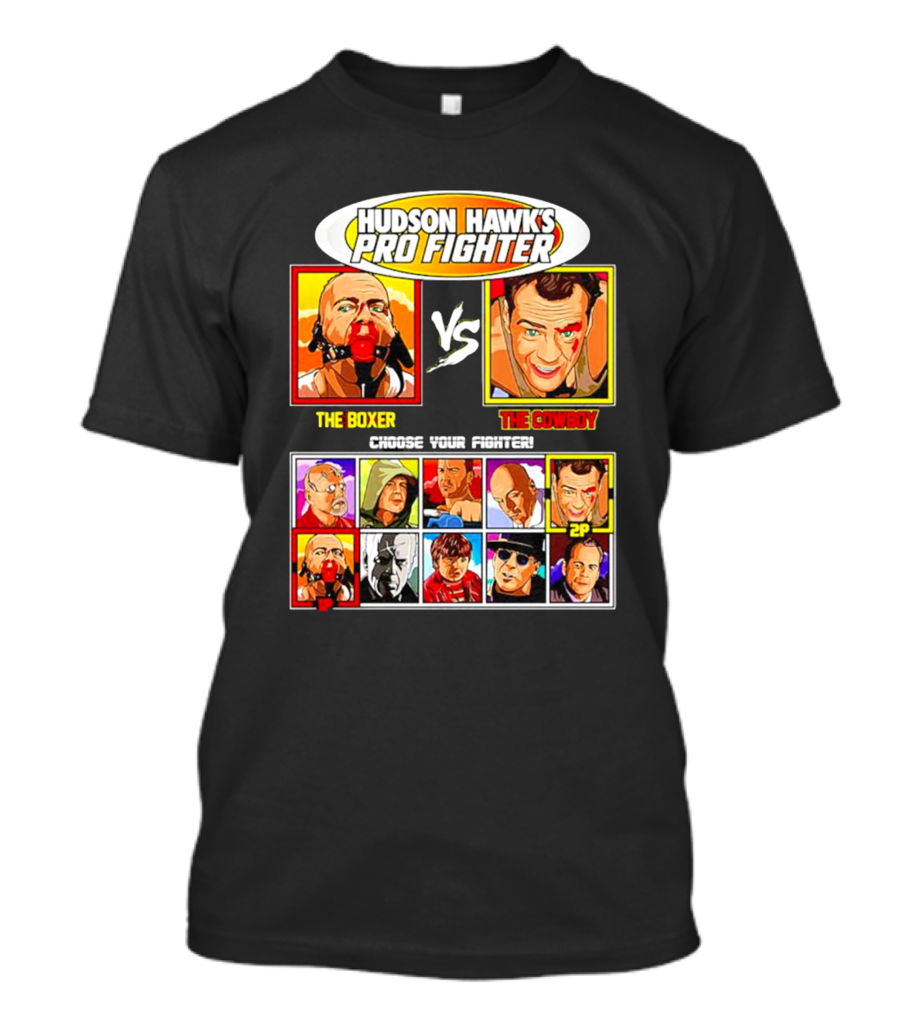 Hudson Hawks Pro Fighter The Boxer Vs The Cowboy Choose Your Fighter T-Shirt