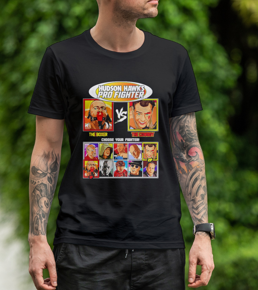 Hudson Hawks Pro Fighter The Boxer Vs The Cowboy Choose Your Fighter T-Shirt