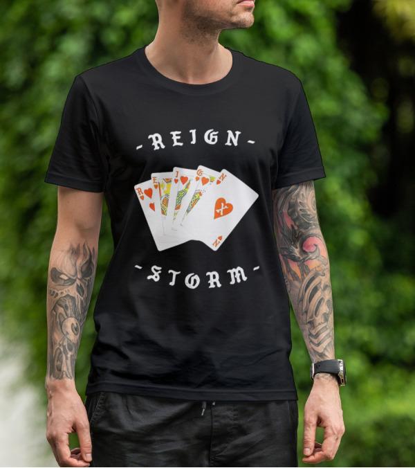 Reign X Playing Cards Hearts Deck Storm T-Shirt