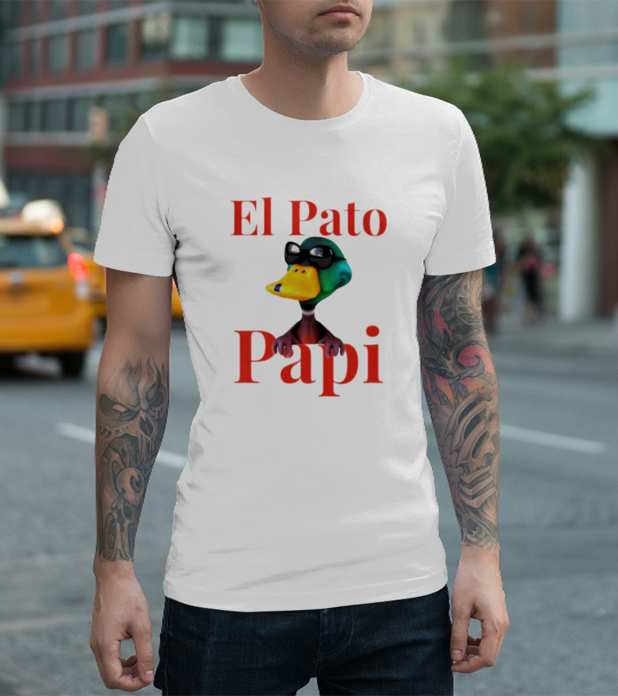 El Pato Papi Duck Character Sunglasses T-Shirt