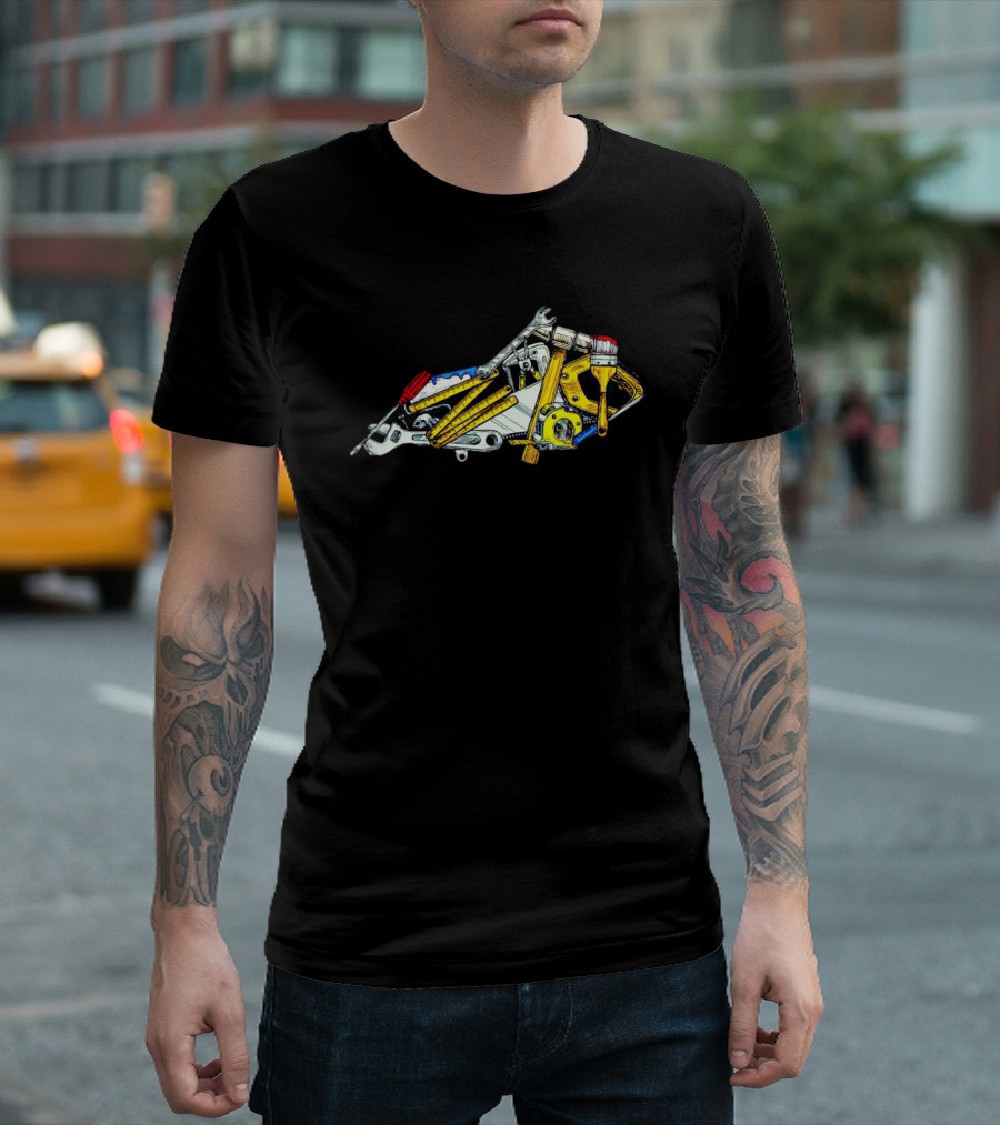 The Tool Time Kentucky Motorcycle Craftsmanship Art with Wrenches and Paintbrushes T-Shirt