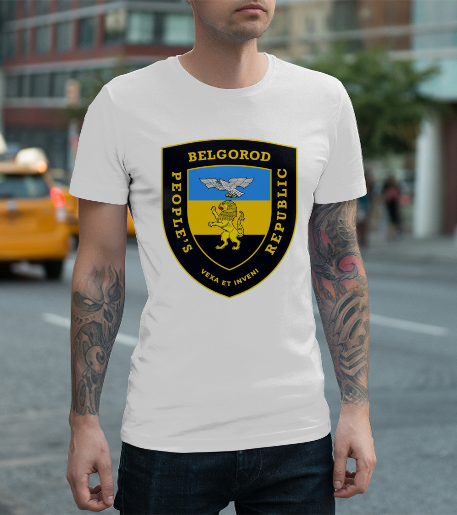 Belgorod People's Republic Emblem Vexa Et Inveni Shield Lion And Eagle Crest T-Shirt