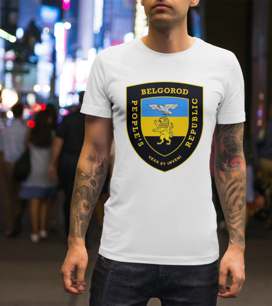 Belgorod People's Republic Emblem Vexa Et Inveni Shield Lion And Eagle Crest T-Shirt