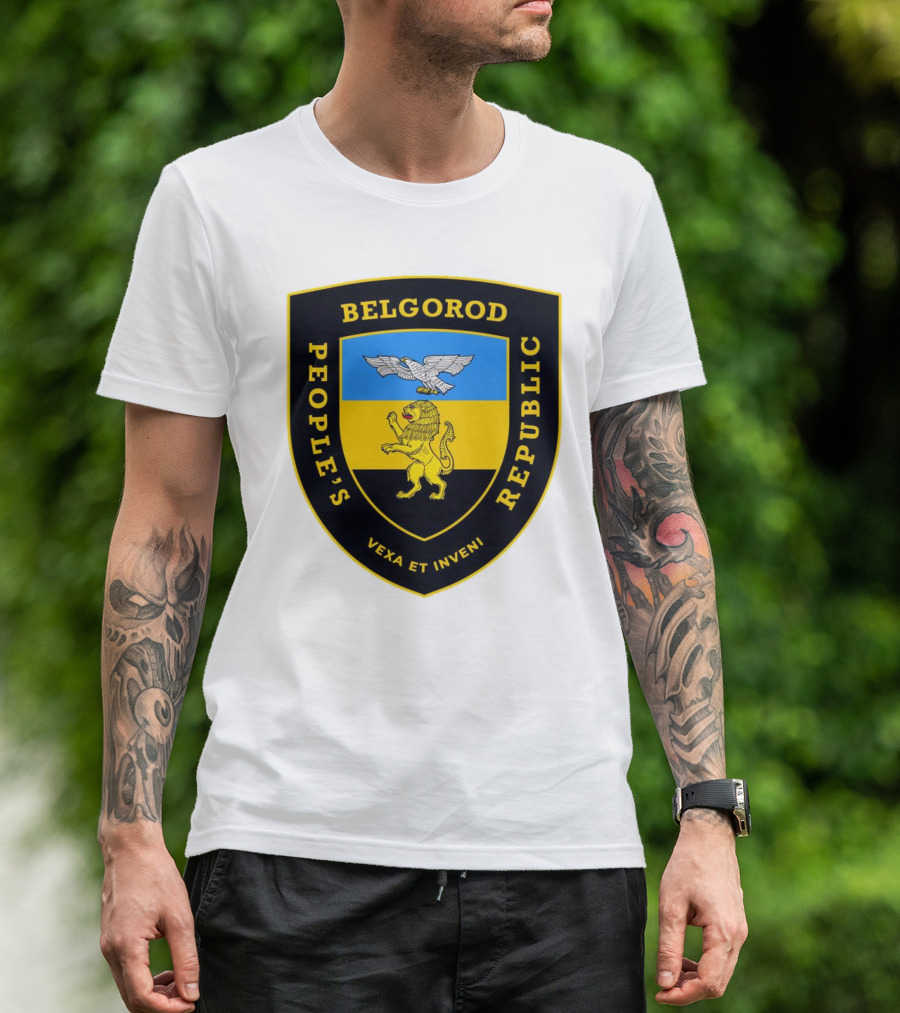 Belgorod People's Republic Emblem Vexa Et Inveni Shield Lion And Eagle Crest T-Shirt
