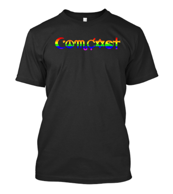 Comcast Peace Symbol Rainbow Star T-Shirt