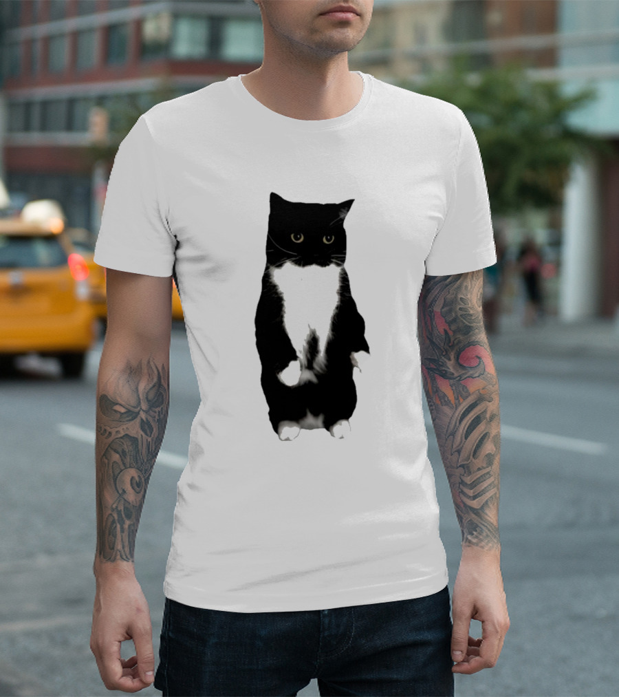 Unicouniuni Cat Playful Tuxedo T-Shirt