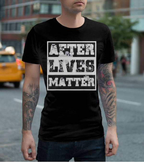 Boo After Lives Matter Ghosts Textured Halloween T-Shirt