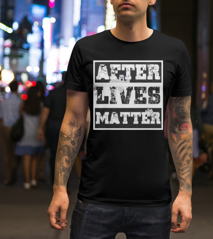 Boo After Lives Matter Ghosts Textured Halloween T-Shirt