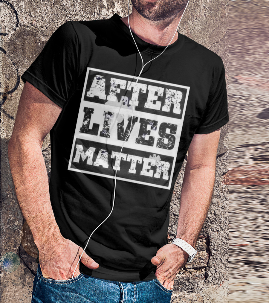 Boo After Lives Matter Ghosts Textured Halloween T-Shirt